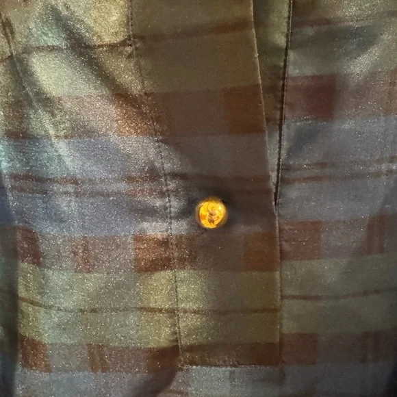 Tuckernuck Blue and Green Plaid Blouse - Picture 6 of 7